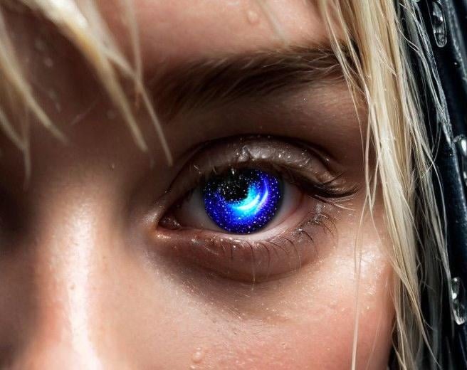 Close-up FEEL eye artwork