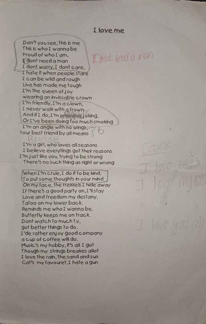 Original working page