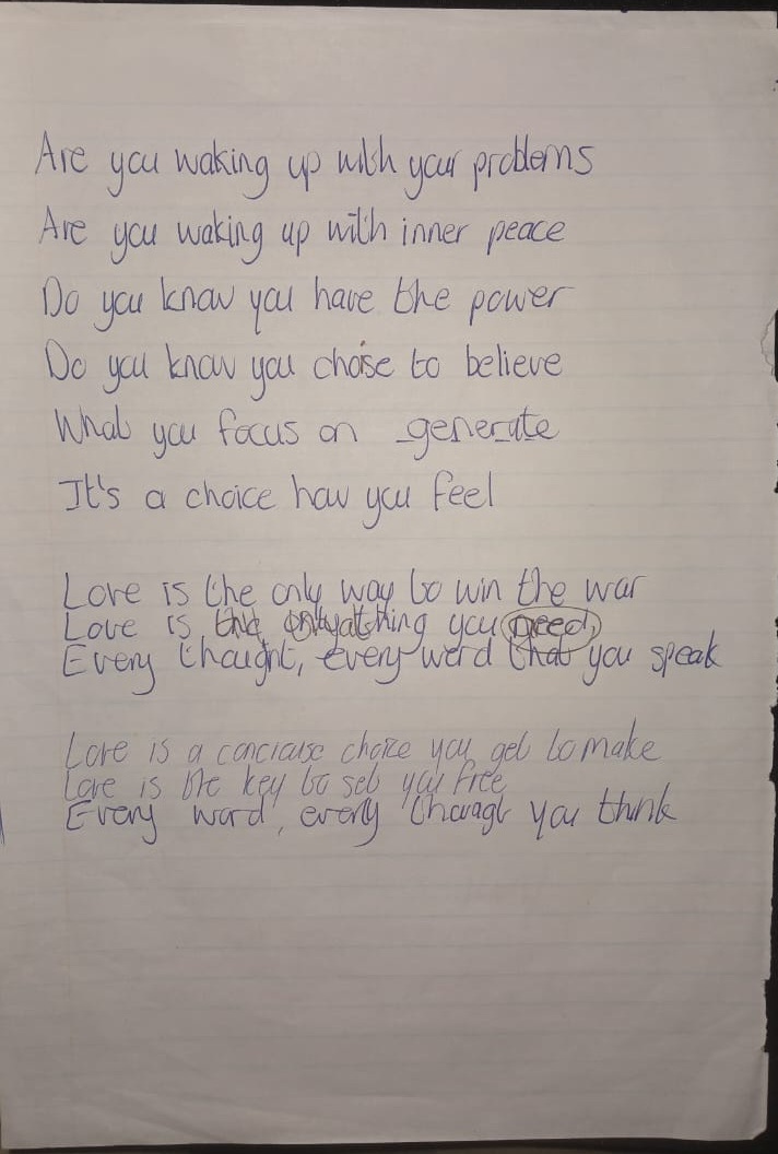 Original Love Is working lyric page 1